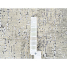 Load image into Gallery viewer, 3&#39;x5&#39; Abstract with Mosaic Design Taupe Wool and Silk Hand Knotted Persian Knot Oriental Rug FWR376116