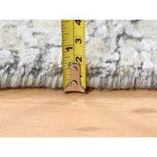 Load image into Gallery viewer, 3&#39;x5&#39; Abstract With Mosaic Design Taupe Wool And Silk Hand Knotted Persian Knot Oriental Rug FWR376116