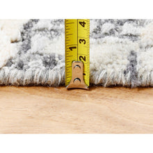 Load image into Gallery viewer, 11&#39;9&quot;x11&#39;9&quot; Round Abstract With Mosaic Design Taupe Wool And Silk Hand Knotted Persian Knot Oriental Rug FWR376158