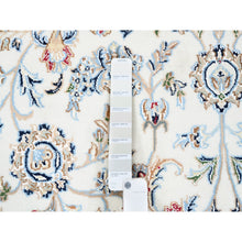 Load image into Gallery viewer, 5&#39;9&quot;x5&#39;9&quot; Ivory Nain With All Over Flower Design Square Wool 250 Kpsi Hand Knotted Fine Oriental Rug FWR376734