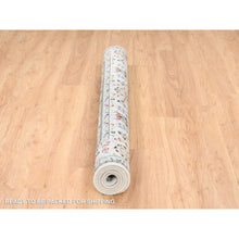 Load image into Gallery viewer, 5&#39;9&quot;x5&#39;9&quot; Ivory Nain With All Over Flower Design Square Wool 250 Kpsi Hand Knotted Fine Oriental Rug FWR376734