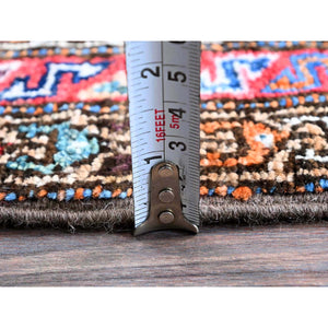 3'x4'6" Bayern Blue, Afghan Ersari With Turkish Knot, Caucasian Design Revival, Vegetable Dyes, Densely Woven, Hand Knotted, Soft And Velvety Wool, Oriental Rug FWR3762