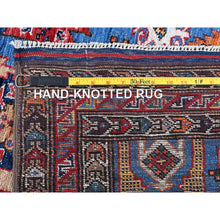 Load image into Gallery viewer, 3&#39;x4&#39;6&quot; Bayern Blue, Afghan Ersari With Turkish Knot, Caucasian Design Revival, Vegetable Dyes, Densely Woven, Hand Knotted, Soft And Velvety Wool, Oriental Rug FWR3762