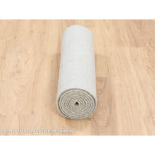 Load image into Gallery viewer, 2&#39;7&quot;x10&#39; Modern Wool And Art Silk Fine Jacquard Gray Hand Loomed Runner Oriental Rug FWR377070