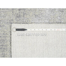 Load image into Gallery viewer, 2&#39;7&quot;x10&#39; Modern Wool And Art Silk Fine Jacquard Gray Hand Loomed Runner Oriental Rug FWR377070