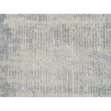 Load image into Gallery viewer, 2&#39;7&quot;x10&#39; Fine Jacquard Gray Hand Loomed Modern Wool and Art Silk Runner Oriental Rug FWR377082
