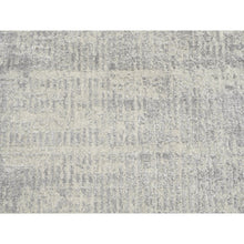 Load image into Gallery viewer, 2&#39;6&quot;x12&#39;1&quot; Hand Loomed Fine Jacquard Gray Modern Wool And Art Silk Oriental Runner Rug FWR377118