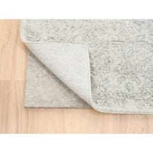 Load image into Gallery viewer, 2&#39;6&quot;x10&#39;1&quot; Beige Hand Loomed with Transitional Design Fine Jacquard Wool and Plant Based Silk Oriental Runner Rug FWR377136