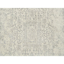 Load image into Gallery viewer, 2&#39;6&quot;x10&#39;1&quot; Beige Hand Loomed with Transitional Design Fine Jacquard Wool and Plant Based Silk Oriental Runner Rug FWR377136