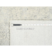 Load image into Gallery viewer, 2&#39;6&quot;x10&#39;1&quot; Beige Hand Loomed with Transitional Design Fine Jacquard Wool and Plant Based Silk Oriental Runner Rug FWR377136