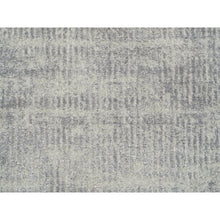 Load image into Gallery viewer, 2&#39;6&quot;x8&#39; Extra Soft Gray Fine Jacquard Hand-Loomed Modern Wool and Silk Oriental Runner Rug FWR377160