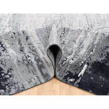 Load image into Gallery viewer, 12&#39;x18&#39;1&quot; Oversized Black With Gray Abstract Design Wool And Silk Hand Knotted Oriental Rug FWR377220