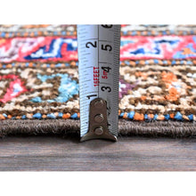 Load image into Gallery viewer, 2&#39;10&quot;x4&#39;6&quot; Carolina Blue, Afghan Ersari with Turkish Knot, Caucasian Design Revival, Vegetable Dyes, Densely Woven, Hand Knotted, Soft Wool, Oriental Rug FWR3768