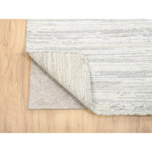 Load image into Gallery viewer, 2&#39;7&quot;x12&#39; Hand Spun Undyed Natural Wool Modern Hand Knotted Ivory Oriental Runner Rug FWR377514