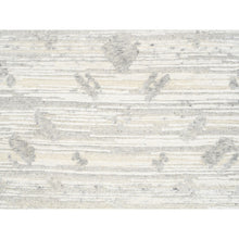 Load image into Gallery viewer, 2&#39;7&quot;x12&#39; Hand Spun Undyed Natural Wool Modern Hand Knotted Ivory Oriental Runner Rug FWR377514