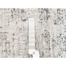 Load image into Gallery viewer, 2&#39;5&quot;x10&#39; Hand Spun Undyed Natural Wool Modern Hand Knotted Light Gray Oriental Runner Rug FWR377526