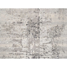 Load image into Gallery viewer, 2&#39;5&quot;x10&#39; Hand Spun Undyed Natural Wool Modern Hand Knotted Light Gray Oriental Runner Rug FWR377526