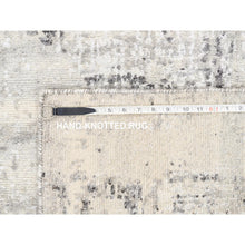 Load image into Gallery viewer, 2&#39;5&quot;x10&#39; Hand Spun Undyed Natural Wool Modern Hand Knotted Light Gray Oriental Runner Rug FWR377526