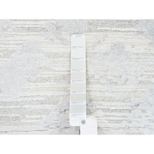Load image into Gallery viewer, 10&#39;x10&#39; Hand Knotted Modern Hand Spun Undyed Natural Wool Ivory With Gray Oriental Square Rug FWR377544