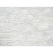 Load image into Gallery viewer, 10&#39;x10&#39; Hand Knotted Modern Hand Spun Undyed Natural Wool Ivory With Gray Oriental Square Rug FWR377544