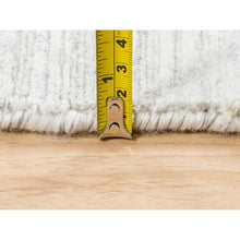 Load image into Gallery viewer, 10&#39;x10&#39; Hand Knotted Modern Hand Spun Undyed Natural Wool Ivory With Gray Oriental Square Rug FWR377544