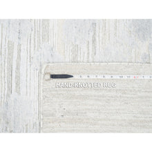 Load image into Gallery viewer, 10&#39;x10&#39; Hand Knotted Modern Hand Spun Undyed Natural Wool Ivory With Gray Oriental Square Rug FWR377544