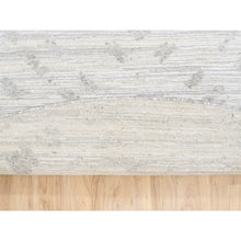 Load image into Gallery viewer, 11&#39;10&quot;x11&#39;10&quot; Modern Hand Spun Undyed Natural Wool Hand Knotted Ivory Oriental Round Rug FWR377592