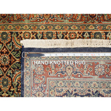 Load image into Gallery viewer, 3&#39;1&quot;x5&#39;2&quot; Jet Black Herati All Over Fish Design Dense Weave Hand Knotted 250 Kpsi Wool Oriental Rug FWR377874