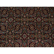 Load image into Gallery viewer, 5&#39;2&quot;x7&#39;4&quot; Onyx Black Wool 175 Kpsi Dense Weave Herati All Over Fish Design Hand Knotted Oriental Rug FWR377970