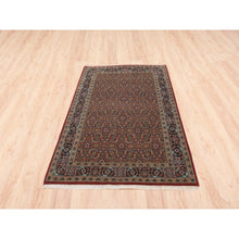 Load image into Gallery viewer, 4&#39;x6&#39;3&quot; Wool Dense Weave Herati All Over Fish Design Hand Knotted 250 Kpsi Red Oriental Rug FWR377982