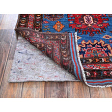 Load image into Gallery viewer, 2&#39;10&quot;x4&#39;9&quot; Lichen Blue, Afghan Ersari with Turkish Knot, Caucasian Design Revival, Hand Knotted, Soft and Velvety Wool, Vegetable Dyes, Densely Woven, Oriental Rug FWR3774