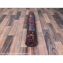 Load image into Gallery viewer, 2&#39;10&quot;x4&#39;9&quot; Lichen Blue, Afghan Ersari with Turkish Knot, Caucasian Design Revival, Hand Knotted, Soft and Velvety Wool, Vegetable Dyes, Densely Woven, Oriental Rug FWR3774