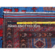 Load image into Gallery viewer, 2&#39;10&quot;x4&#39;9&quot; Lichen Blue, Afghan Ersari with Turkish Knot, Caucasian Design Revival, Hand Knotted, Soft and Velvety Wool, Vegetable Dyes, Densely Woven, Oriental Rug FWR3774