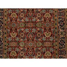 Load image into Gallery viewer, 2&#39;7&quot;x4&#39; Hand Knotted Herati All Over Fish Design 250 Kpsi Wool Dense Weave Red Oriental Rug FWR378018