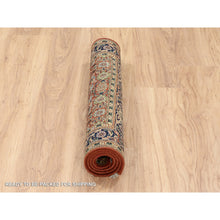 Load image into Gallery viewer, 2&#39;7&quot;x4&#39; Hand Knotted Herati All Over Fish Design 250 Kpsi Wool Dense Weave Red Oriental Rug FWR378018