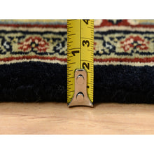 Load image into Gallery viewer, 2&#39;6&quot;x10&#39; Ink Black Herati All Over Fish Design Hand Knotted 250 Kpsi Dense Weave Wool Oriental Runner Rug FWR378036