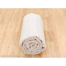 Load image into Gallery viewer, 9&#39;1&quot;x12&#39; Ivory with Coral Red Natural Wool Plain Modern Design Hand Loomed Oriental Rug FWR378228