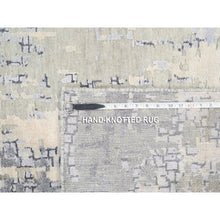 Load image into Gallery viewer, 4&#39;1&quot;x&#39;9&#39;9&quot; Yale Blue, Afghan Peshawar with Birds of Paradise Design, Soft Wool, Hand Knotted, Natural Dyes, Wide Runner, Oriental Rug FWR121554