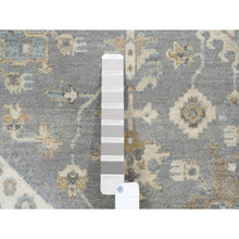 Load image into Gallery viewer, 14&#39;x16&#39; Organic Wool Karajeh And Geometric Design Frost Gray Hand Knotted Oriental Oversized Squarish Rug FWR378408