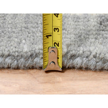 Load image into Gallery viewer, 14&#39;x16&#39; Organic Wool Karajeh And Geometric Design Frost Gray Hand Knotted Oriental Oversized Squarish Rug FWR378408