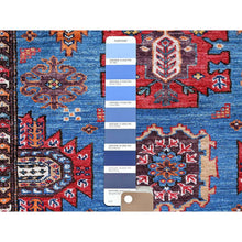 Load image into Gallery viewer, 3&#39;x4&#39;8&quot; Bayern Blue, Afghan Ersari With Turkish Knot, Caucasian Design Revival, Vegetable Dyes, Densely Woven, Hand Knotted, Soft And Velvety Wool, Oriental Rug FWR3780