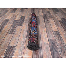 Load image into Gallery viewer, 3&#39;x4&#39;8&quot; Bayern Blue, Afghan Ersari with Turkish Knot, Caucasian Design Revival, Vegetable Dyes, Densely Woven, Hand Knotted, Soft and Velvety Wool, Oriental Rug FWR3780