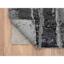Load image into Gallery viewer, 8&#39;1&quot;x8&#39;1&quot; Wool And Silk Ivory Abstract Design Hand Knotted Oriental Square Rug FWR379068
