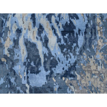 Load image into Gallery viewer, 4&#39;x11&#39;9&quot; Ivory Abstract Design Hi-low Pile Wool and Plant Based Silk Hand Knotted Oriental Wide Runner Rug FWR379092