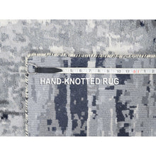 Load image into Gallery viewer, 3&#39;x4&#39;10&quot; Hand Knotted Ivory Abstract Design Wool And Silk Oriental Rug FWR379158