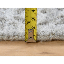 Load image into Gallery viewer, 2&#39;7&quot;x7&#39;9&quot; Wool And Pure Silk Hand Knotted Gray Broken Persian Design Oriental Runner Rug FWR379176