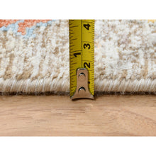 Load image into Gallery viewer, 9&#39;1&quot;x12&#39;4&quot; Silk With Textured Wool Hand Knotted Tan Sickle Leaf Design Oriental Rug FWR379194