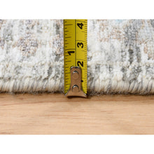 Load image into Gallery viewer, 6&#39;2&quot;x6&#39;2&quot; Hand Knotted Ivory Tabriz Vase With Pomegranate Design Silk With Textured Wool Oriental Square Rug FWR379434