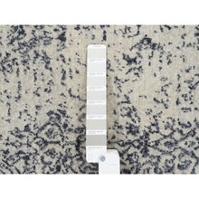 Load image into Gallery viewer, 8&#39;x8&#39; Fine Jacquard with Erased Design Wool and Plant Based Silk Hand Loomed Light Gray Oriental Square Rug FWR379542