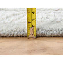 Load image into Gallery viewer, 6&#39;x9&#39;2&quot; Beige Wool And Plant Based Silk Hand Loomed Fine Jacquard With Erased Design Oriental Rug FWR379614